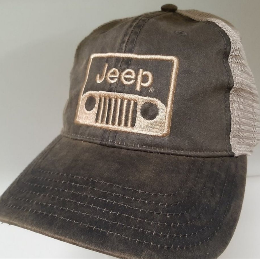 Jeep Retro Embroidered Mesh Snapback Cap Hat Curved Bill Trucker Wrangler Gorra